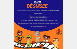 Soirée déguisée 18 octobre 2025
