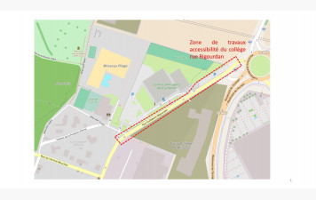 🚧 Travaux Rue Guillaume Bigourdan – Informations importantes pour l’accès au gymnase ! 🏀